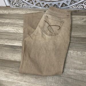 Chicos Platinum Denim Jeans Ultra Slim Leg Size 8 Short